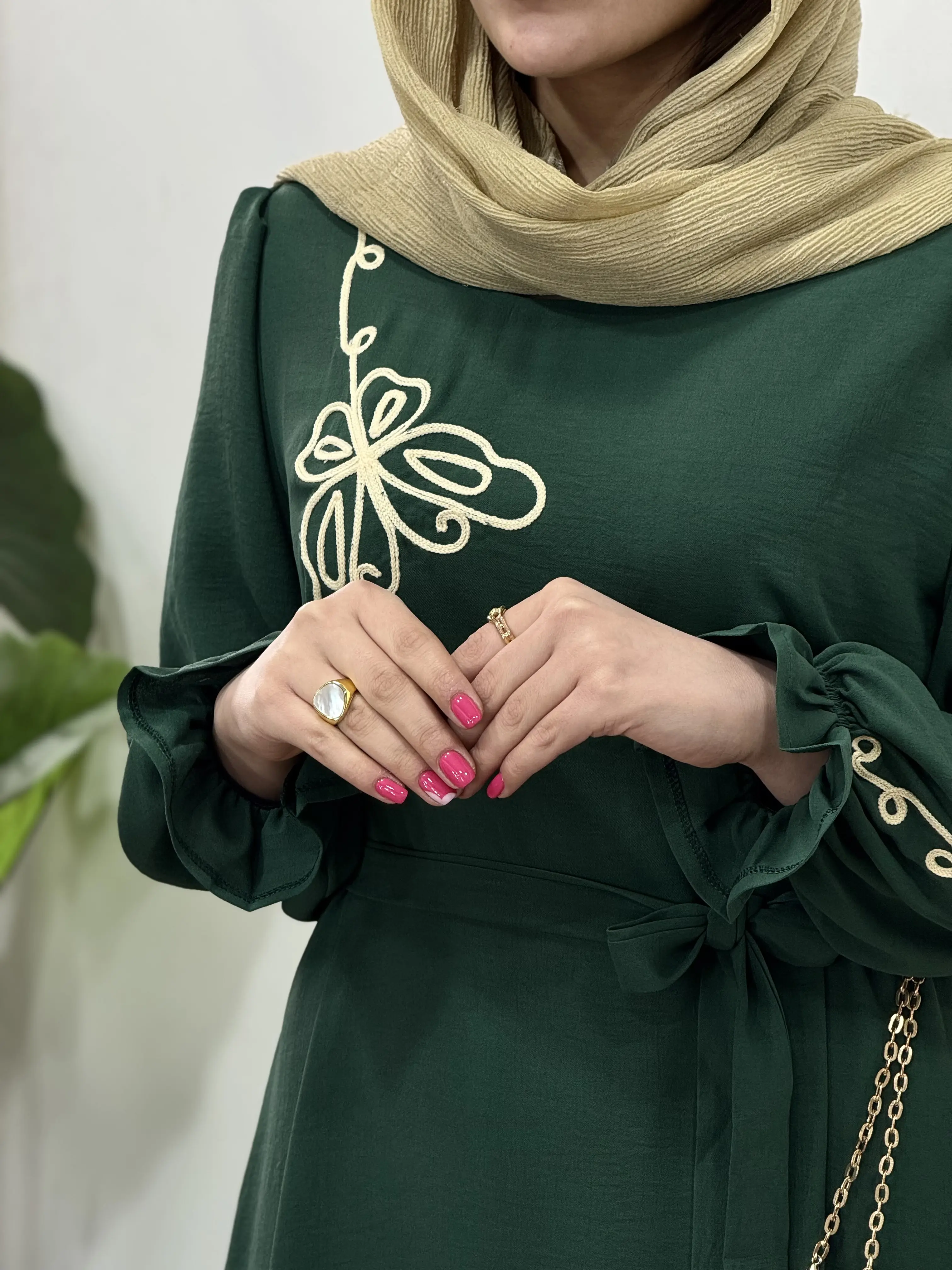 پیراهن مانتویی گلدوزی یامین